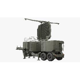 3D Long Range Surveillance Radar 64N6 Rigged model
